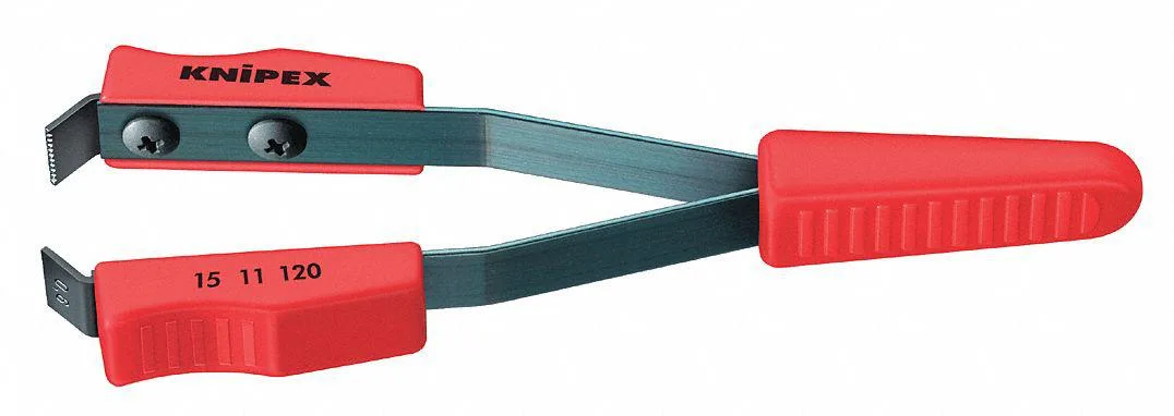 Knipex steel wire stripping tweezers with cushion grip handles