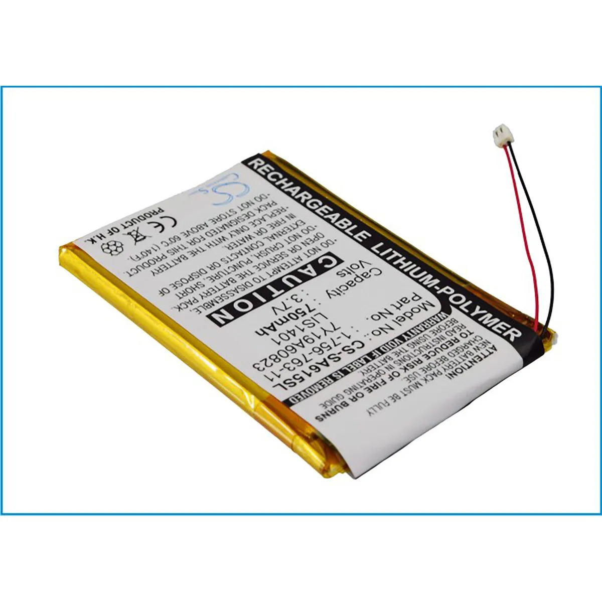 Cameron &amp; Co Cameron &amp; Co DS-CS-SA615SL 3.7V 750mAh Li-Polymer battery for Sony Walkman NW-S710 NWZ-S600 NWZ-S615 NWZ-S618 — product photo