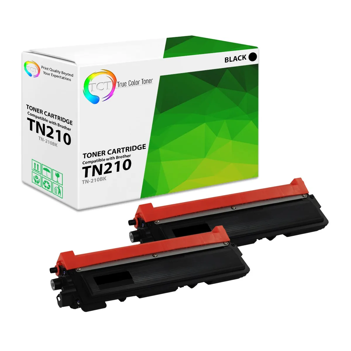True Color Toner True Color Toner TN-210BK Black Toner Cartridge 2 Pack — product photo