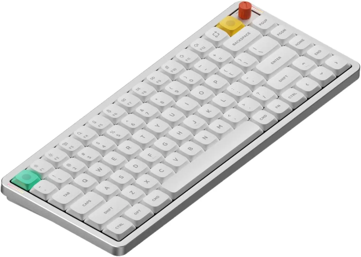WISDUM WISDUM Air75 V3 75% 84-Key Wireless Mechanical Gaming Keyboard White-Blush Nano — product photo