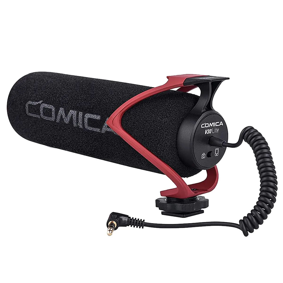Comica CVM-V30 LITE R Red Super-Cardioid Shotgun Microphone — product photo