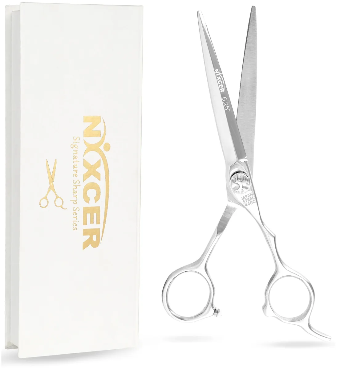 NIXCER NIXCER Arc Hair Cutting Scissors 6.25" C440 Japanese Steel — product photo