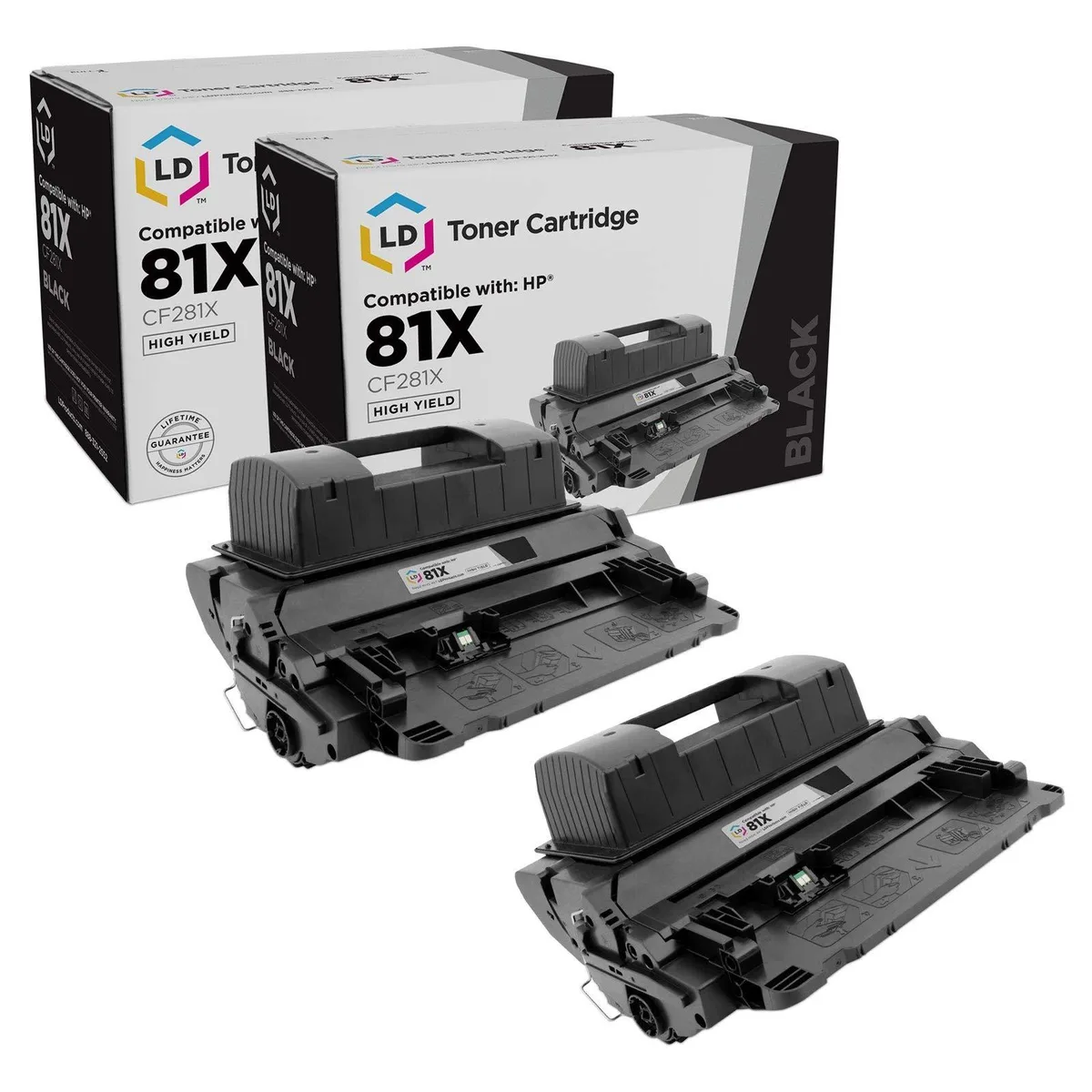 LD Products LD Products 81X CF281X High Yield Black Toner Cartridge 2-Pack — product photo
