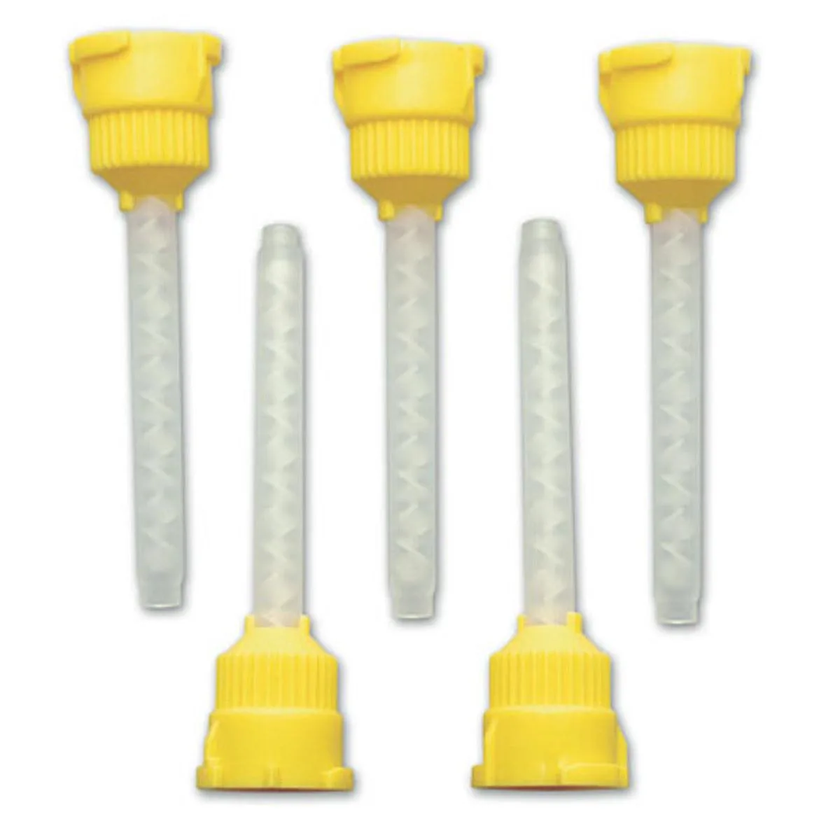 Pack of 40 yellow plastic Safariland mixing tips model 1036