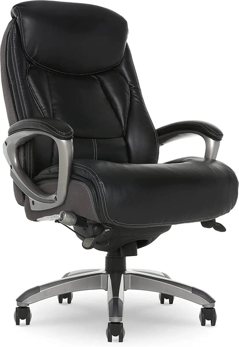 Serta Serta Executive Office Smart Layers Leather Mesh Chair Black Grey — product photo