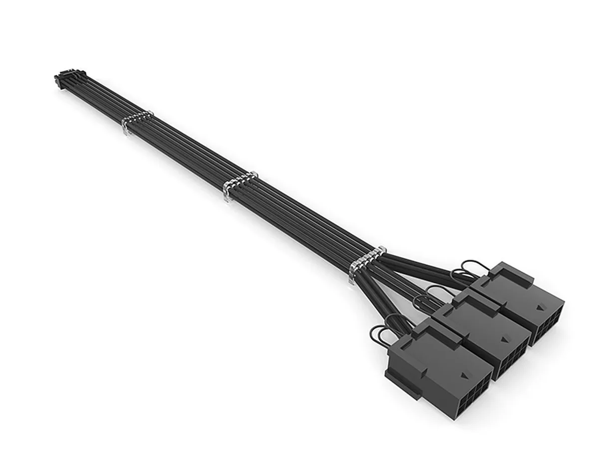BUCIER BUCIER 12+4pin 3×8pin ATX 3.0 PCIe 5.0 Extension Kit Black — product photo