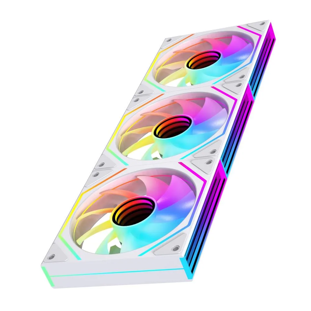 Jungle Leopard Jungle Leopard Prism4 Ultra 120mm ARGB Case Fan White 3-Pack — product photo