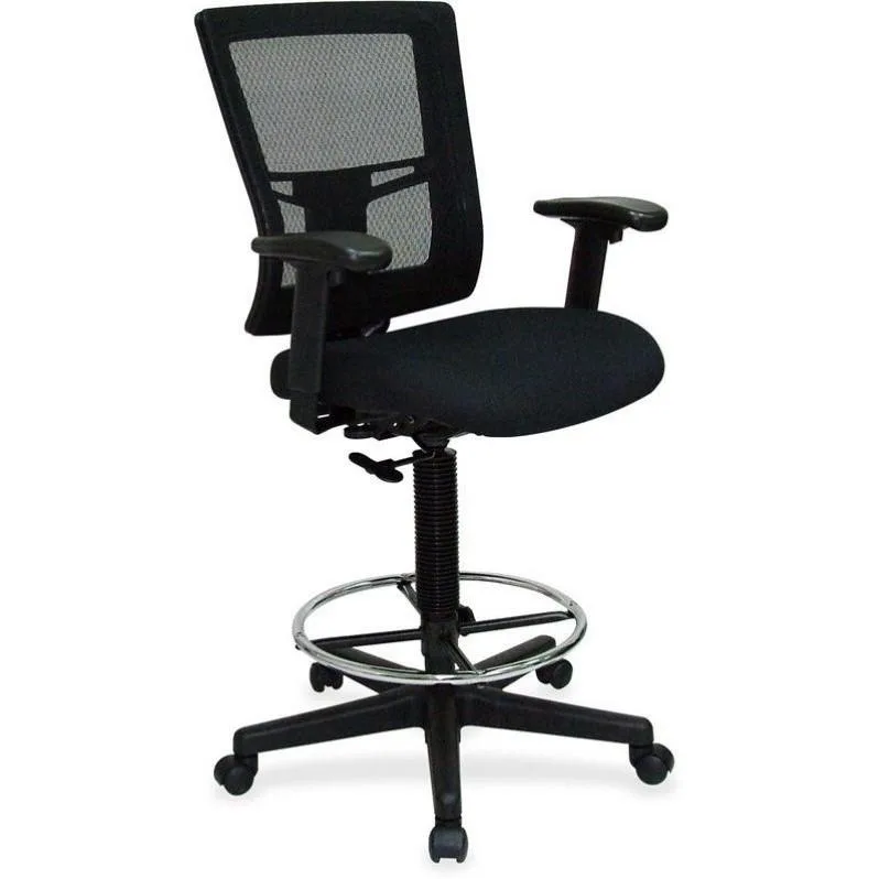 Lorell Lorell 43100 Drafting Stool Chair 27"x25"x48" Black office furniture — foto del prodotto