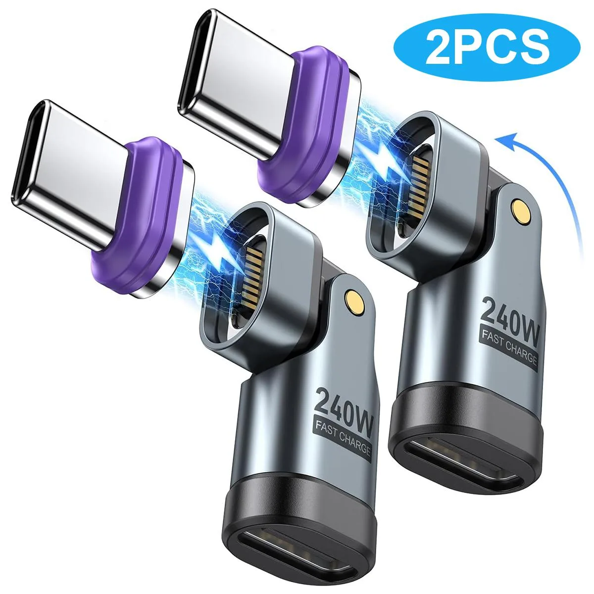 Hitoor Hitoor 240W 16Pin USB C Magnetic Adapter 2Pack usb converter — product photo