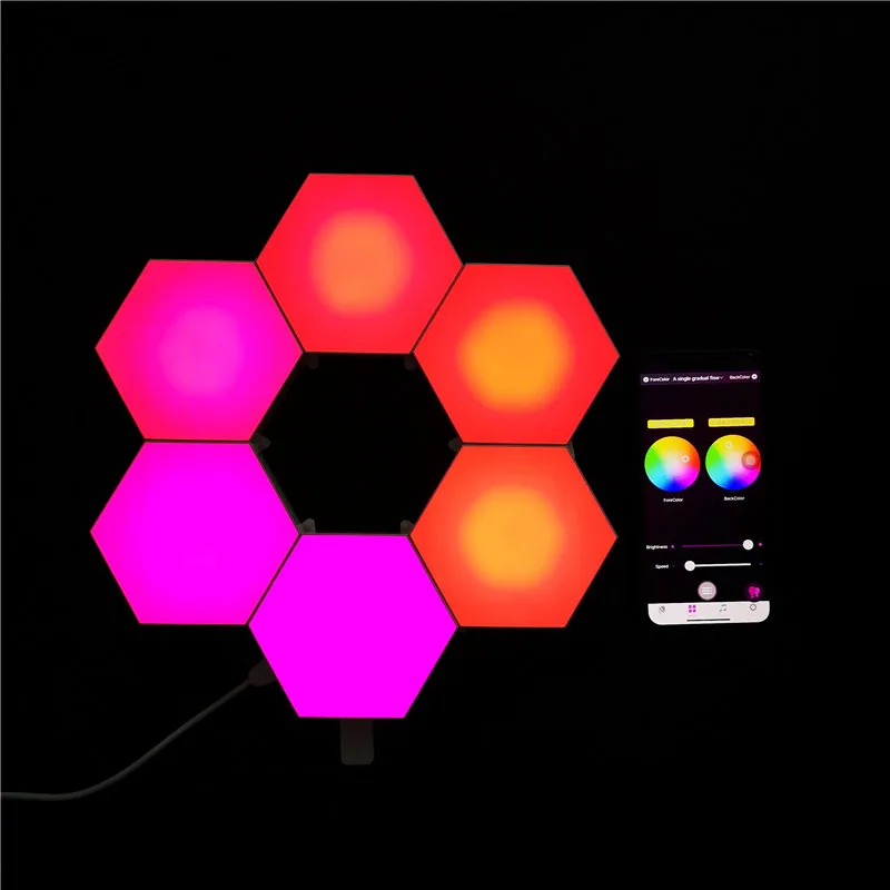 Ecomhoper Ecomhoper 6pcs Hexagonal WiFi Smart Sensor White — product photo