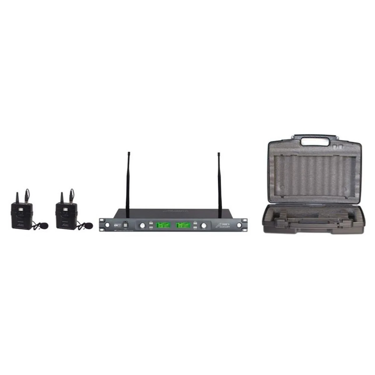 Audio2000S Audio2000S AWM6546DU Dual-Channel Diversity UHF Wireless Lavalier Microphone System — product photo