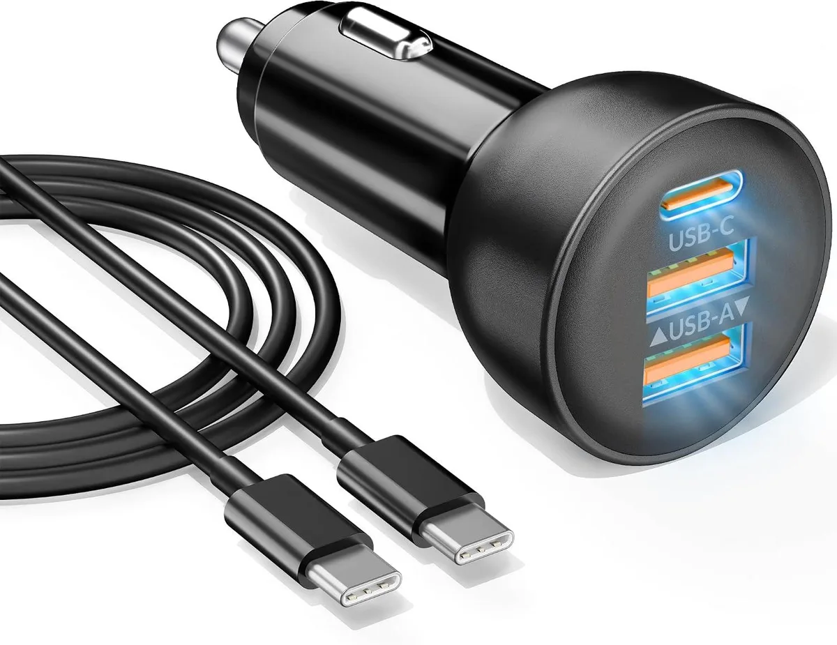 Leelbox Leelbox 70W 3-Port USB-C Car Charger with 3ft Cable — product photo