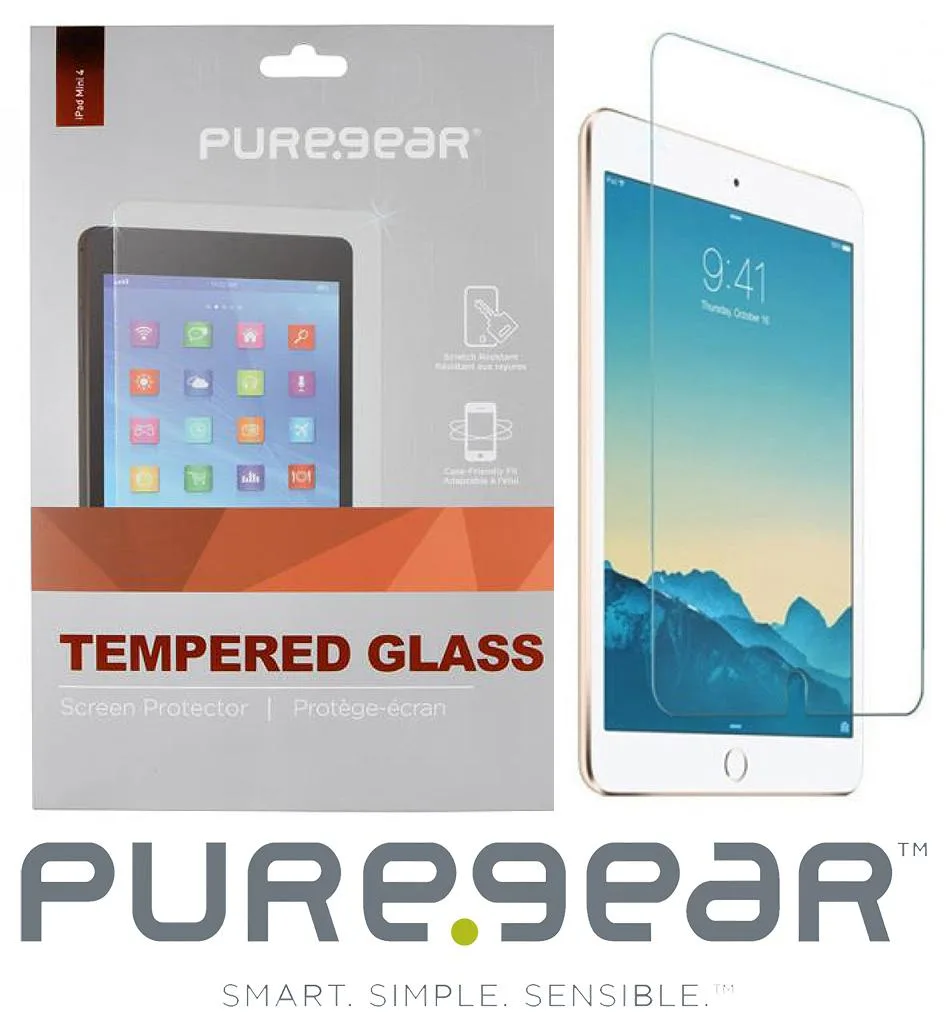 PureGear PureGear 9H Tempered Glass Screen Protector iPad Mini 5 2019 — product photo