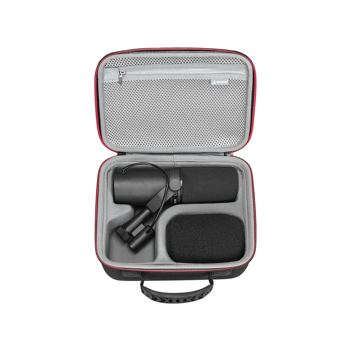  Fender RLE-1178 Hard Case for Shure MV7+ MV7X MV6 MV7 MV7i SM7B SM7dB Black — product photo