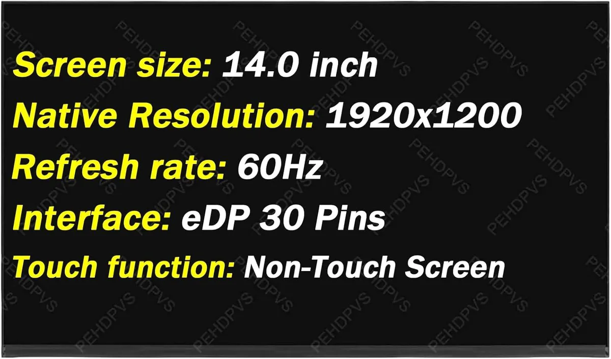 NUOLAISUN NUOLAISUN 14" laptop screen 1920x1200 60Hz 30-pin non-touch — product photo
