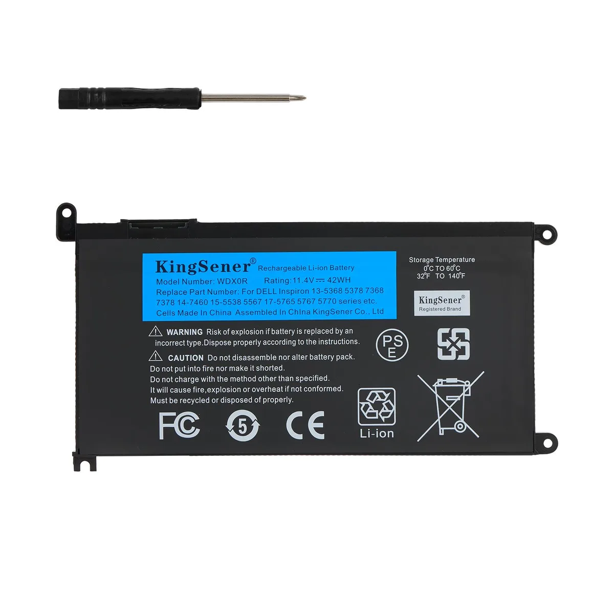 KingSener KingSener WDXOR/WDX0R 42Wh 11.4V laptop battery — product photo