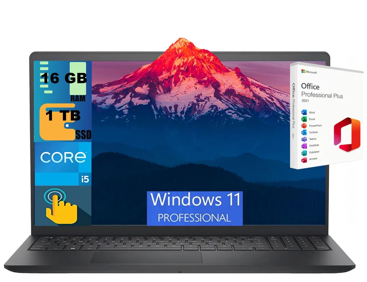 DELL DELL Inspiron 15 Business laptop i5-1334U 16GB 1TB PCIe SSD Touchscreen — product photo