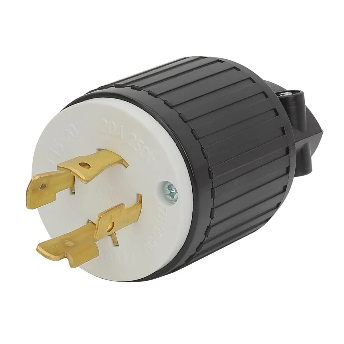 LORDWORLD LORDWORLD NEMA L15-20P Flanged Outlet Waterproof Cover 3 Pole 4 Wire 20A 250V Black — product photo