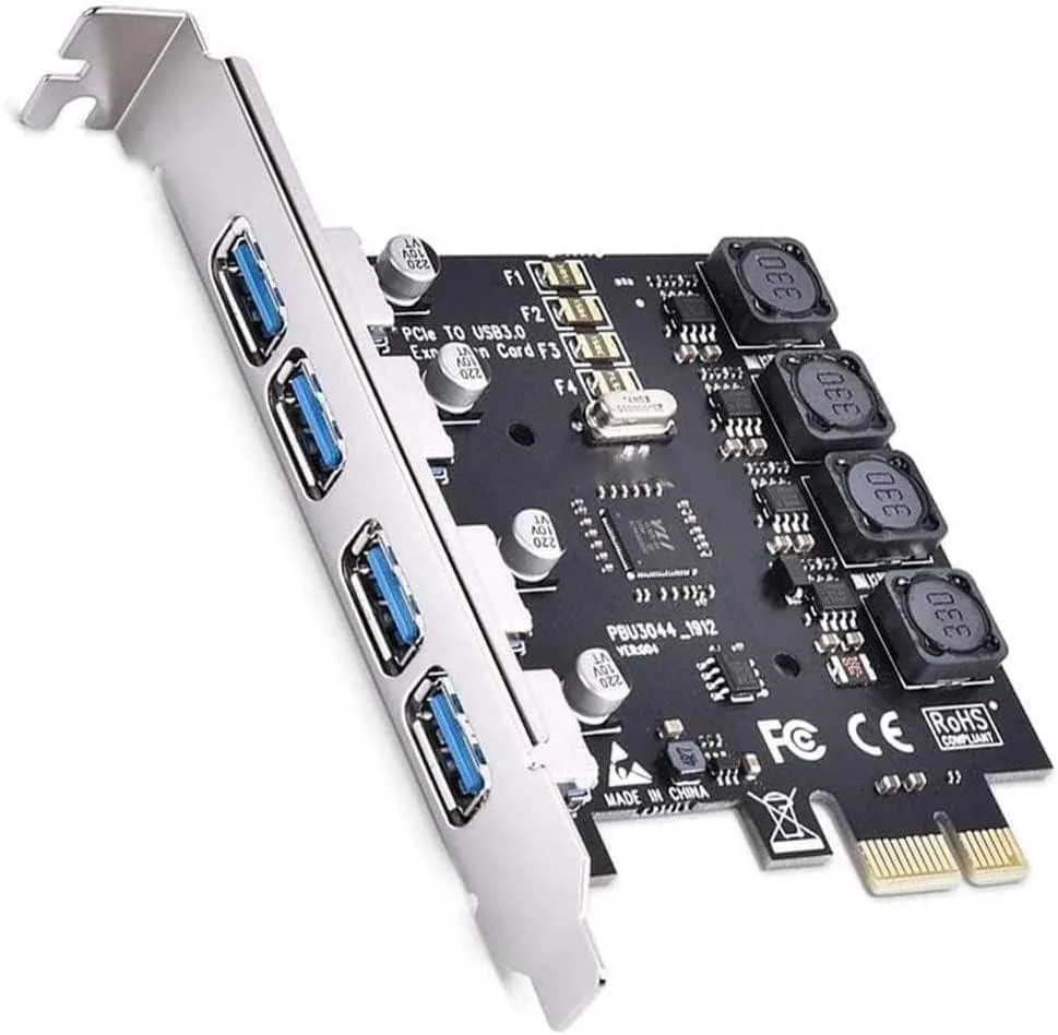 ESTONE ESTONE PCIE24USBA 4-Port USB 3.0 PCIe x1 Expansion Card — product photo