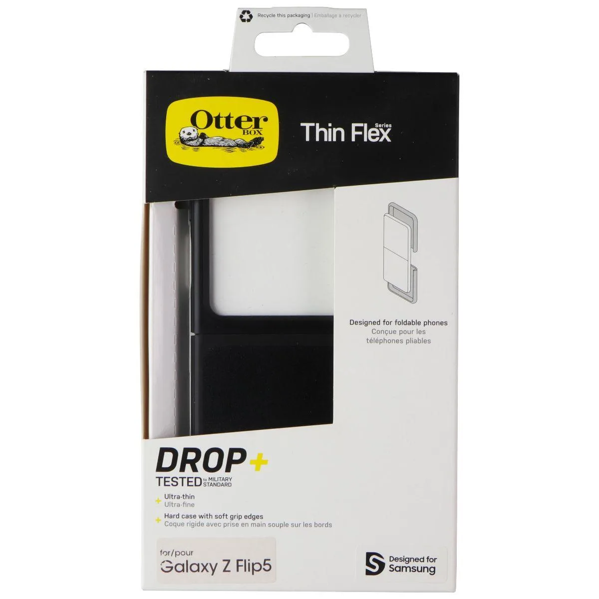 OtterBox OtterBox Thin Flex Series Case Samsung Galaxy Z Flip5 Black — product photo