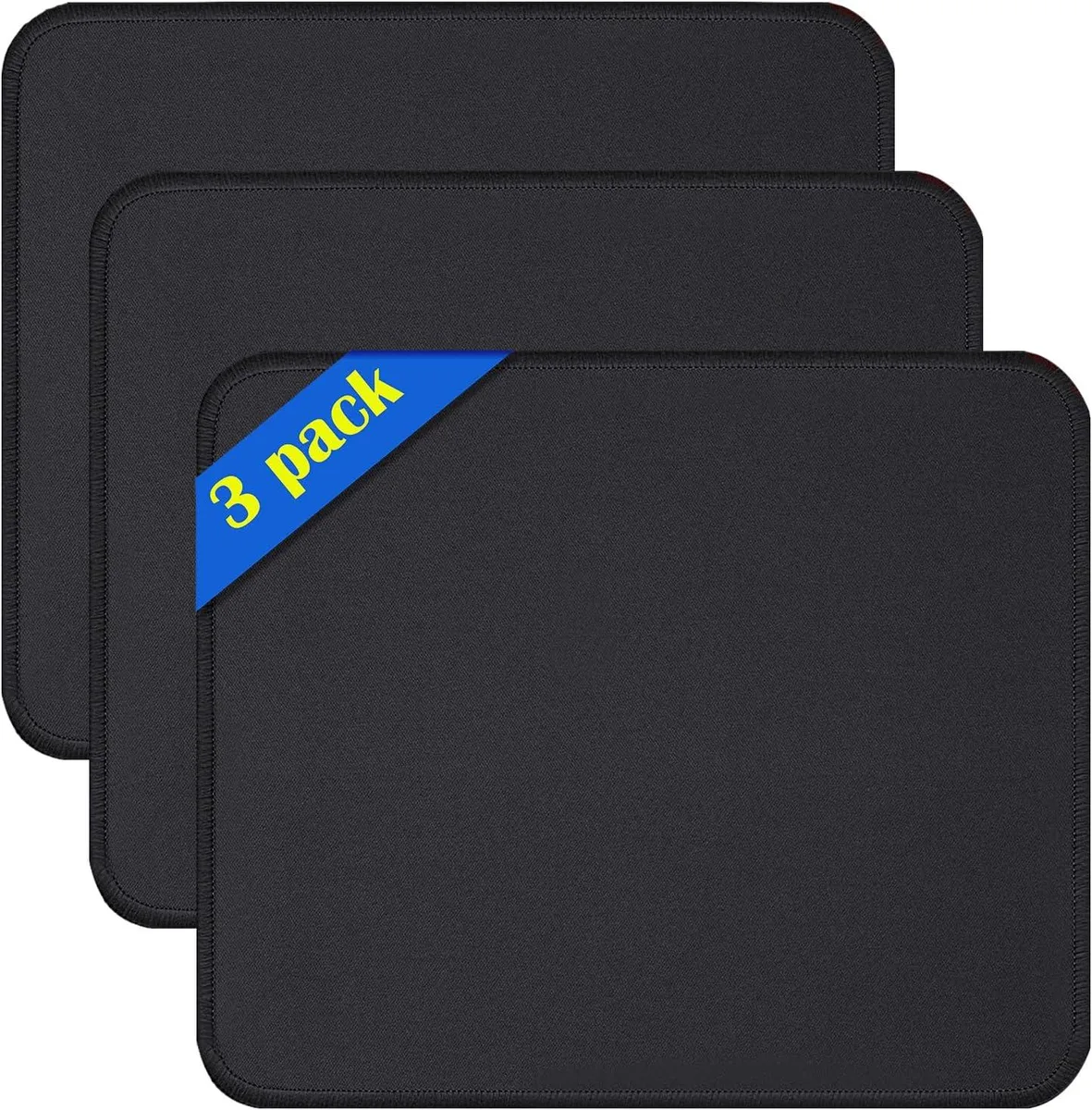 BAOFENG BAOFENG Mouse Pads 3 PCS Black 10.2 x 8.3 x .12 inches — product photo