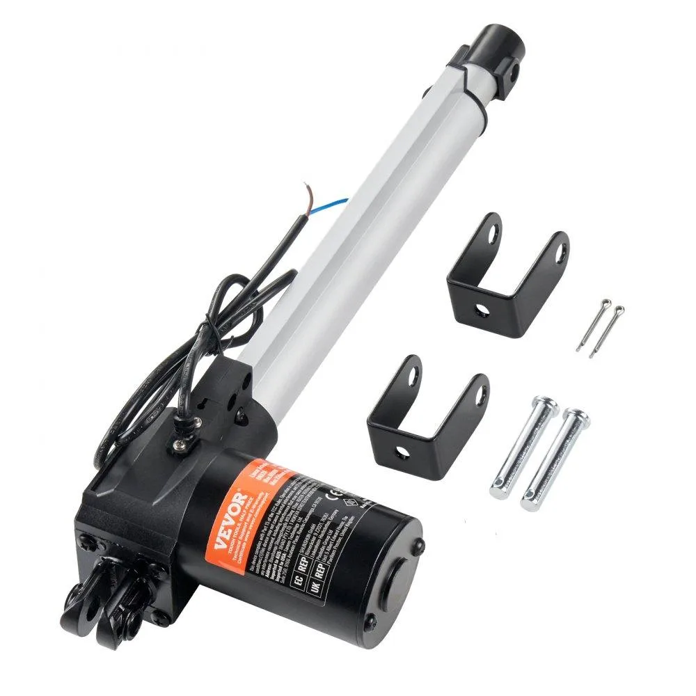 VEVOR VEVOR Linear Actuator 12V 10 Inch 1320lbs 6000N 0.19"/s IP44 Bracket — product photo