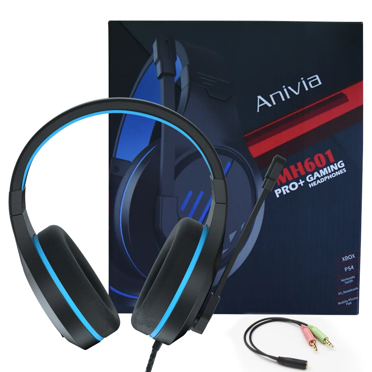 INMISS INMISS Anivia Wired Stereo Gaming Headset 3.5mm Red — product photo