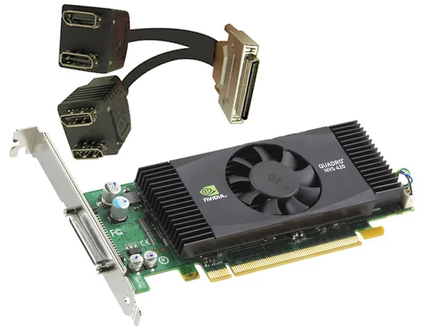 NVIDIA NVIDIA Quadro NVS 420 512MB 4 Monitor graphics card — product photo