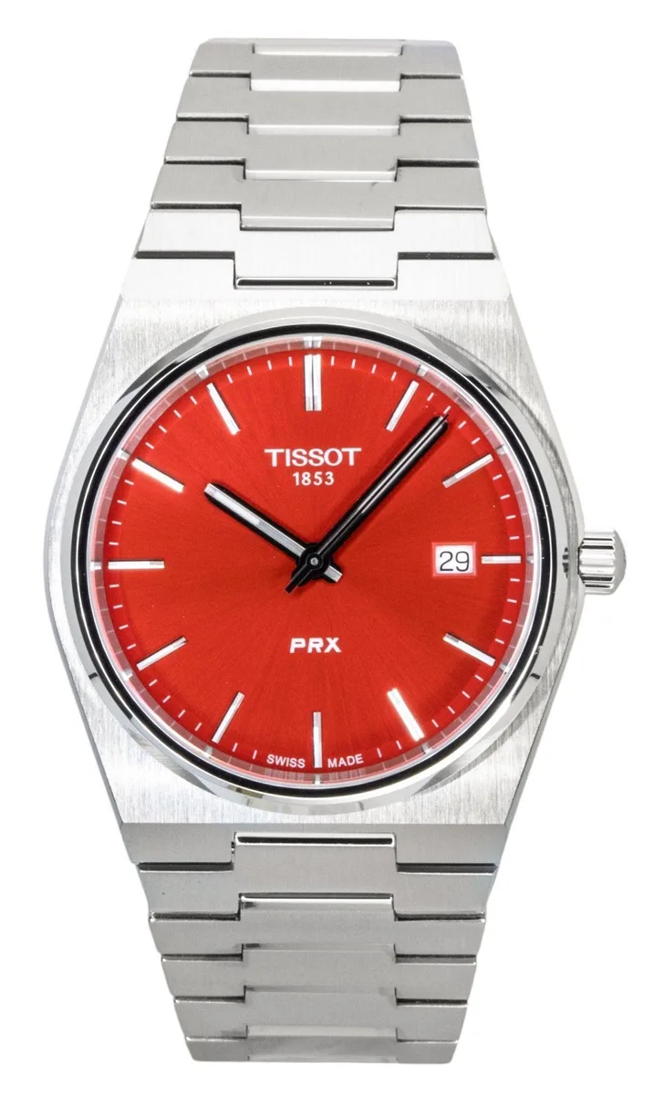 Tissot Tissot PRX Stainless Steel Red Dial Quartz T137.410.11.421.00 40.00 mm 100M Watch — product photo