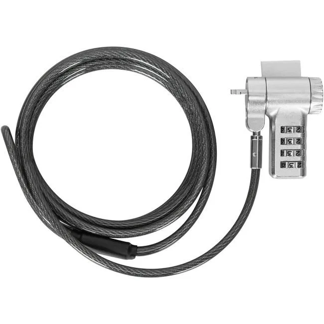 Targus DEFCOM Ultimate combination lock, coffee finish, 6.5 ft steel cable, 360° rotating head