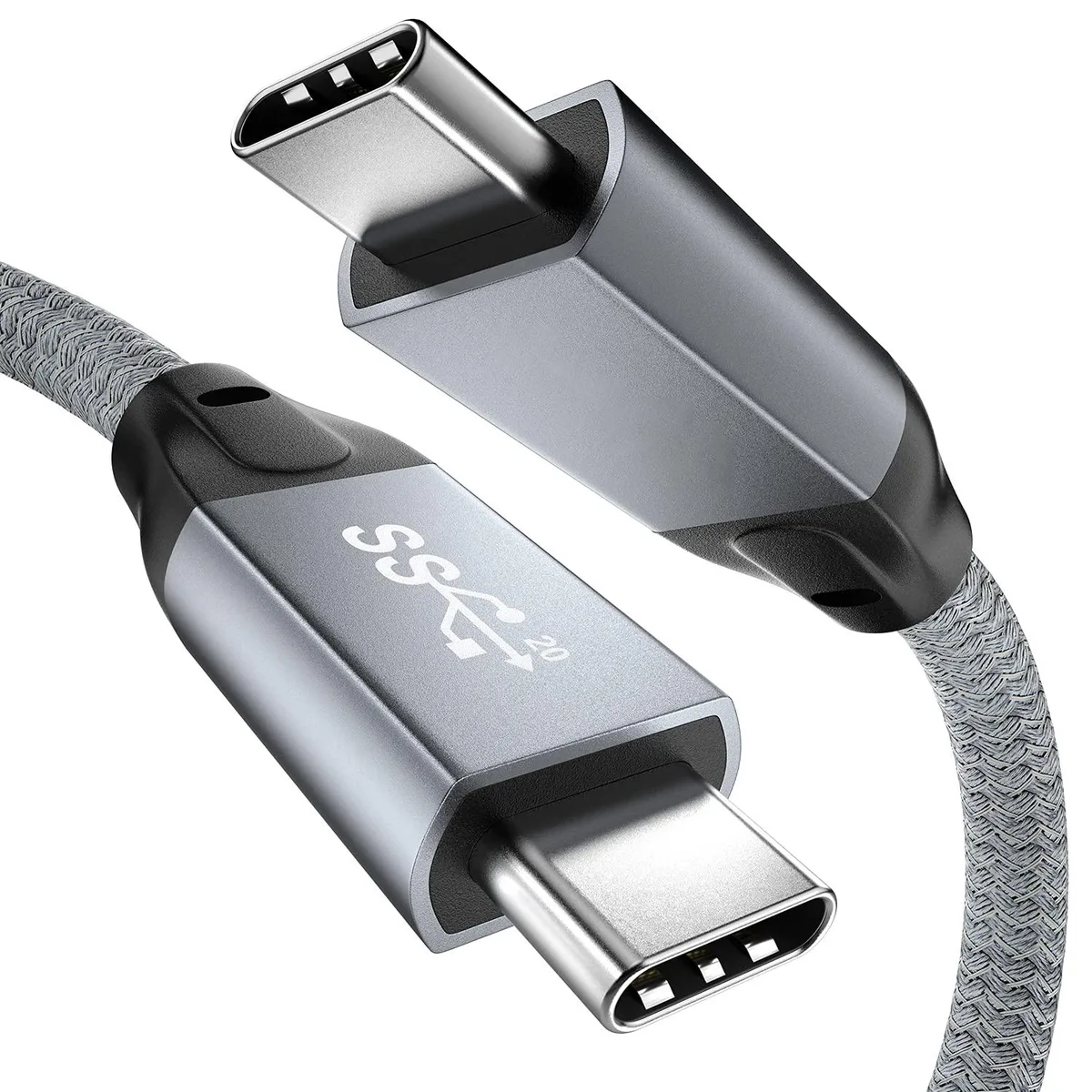 WRIARICH WRIARICH USB C to USB C 3.2 cable 3.3FT 100W 20Gbps 4K 60Hz gray — product photo