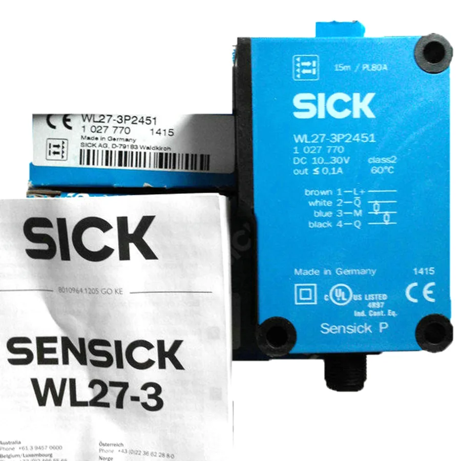 Sick Sick WL27-3P2451 Photoelectric Retro-reflective Sensor PNP — product photo