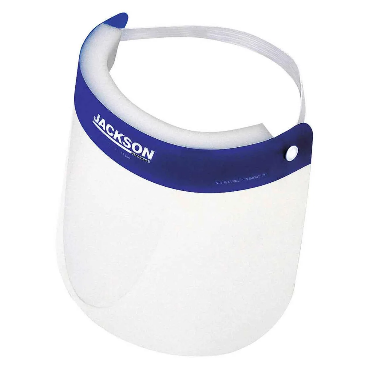 Jackson 14360 welding face shield assembly with large clear visor thick foam sweatband and adjustable headband
