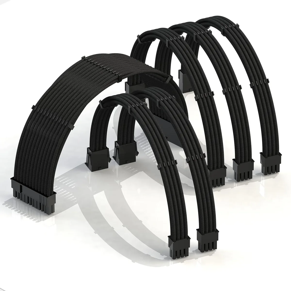 myVolts myVolts 30cm PSU cable extension kit 1×24-pin 2×8-pin CPU 3×8-pin GPU 17 colours — product photo