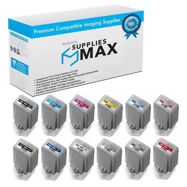 SuppliesMax SuppliesMax Compatible Inkjet Combo Pack 12 Cartridges 80 ML for Canon PRO 1000 — product photo