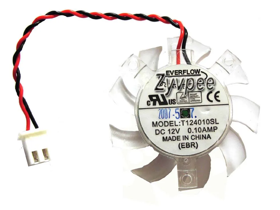 Zyvpee Zyvpee T124010SL 12V 0.1A 2-pin VGA case fan — product photo