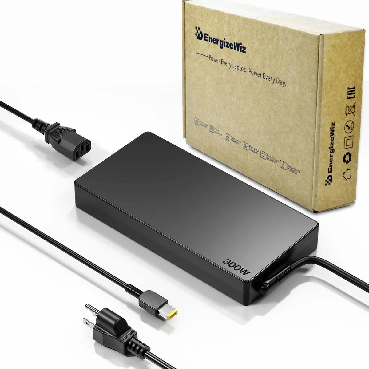Energizewiz Energizewiz 300W 20V 15A AC Adapter USB Rectangular Tip 11*5.0mm — product photo