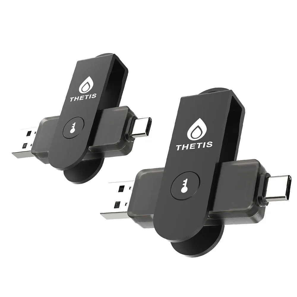 Batianda Batianda Thetis Pro FIDO2 L2 Security Key USB-A USB-C NFC 2 in 1 accessory — product photo