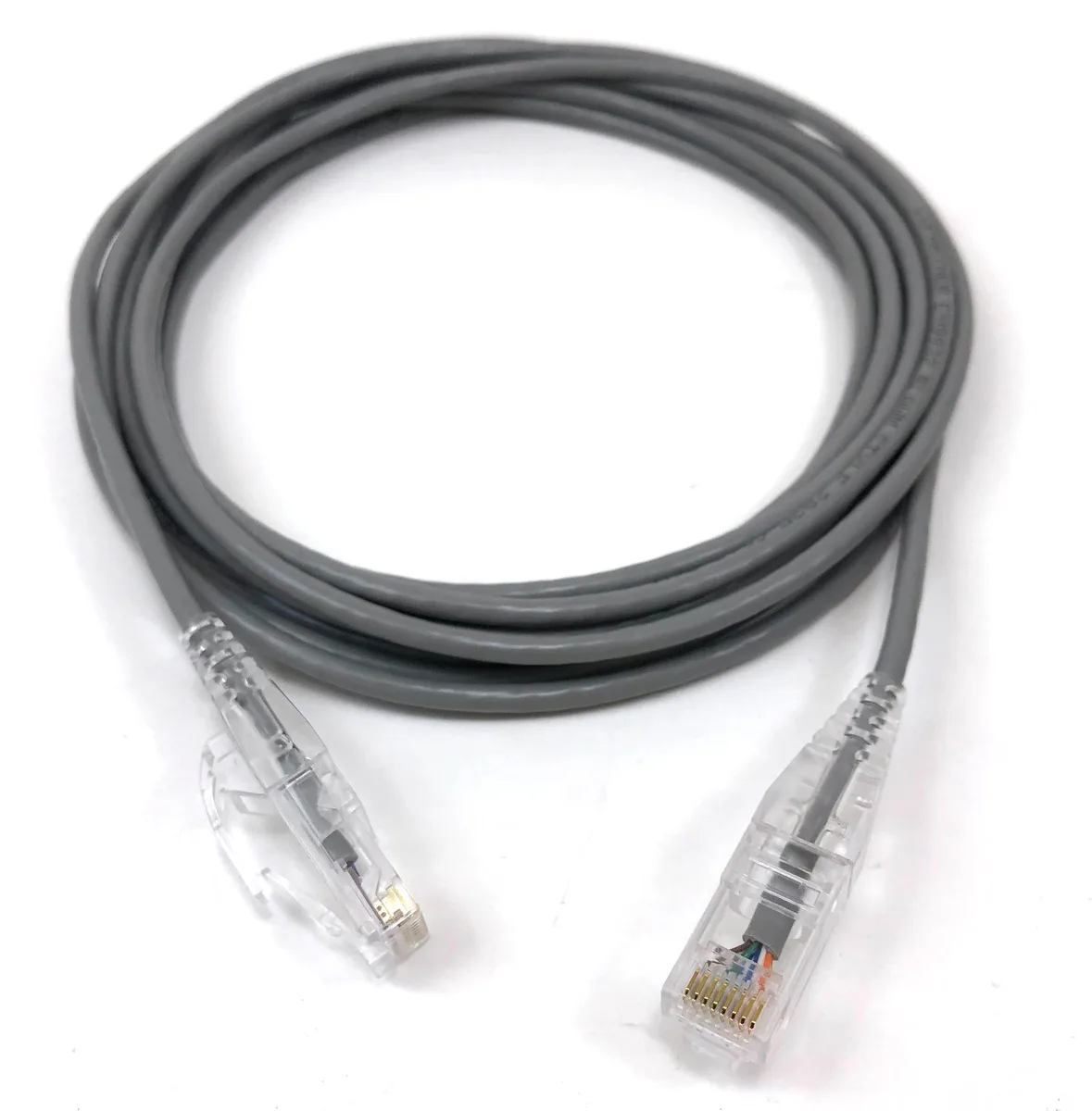 Micro Connectors Micro Connectors 14 ft Ultra Slim CAT 6 Patch Cable 28AWG Gray — product photo