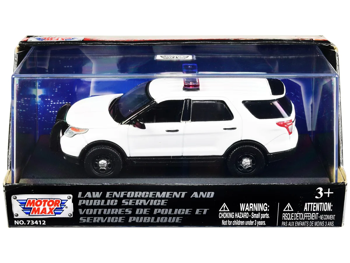 MOTORMAX MOTORMAX 2015 Ford Police Interceptor Utility Plain White 1/43 Diecast Model Car — product photo