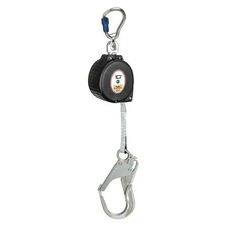 Condor 35KV10 self-retracting lifeline, 10 ft, aluminum carabiner, HPPE line