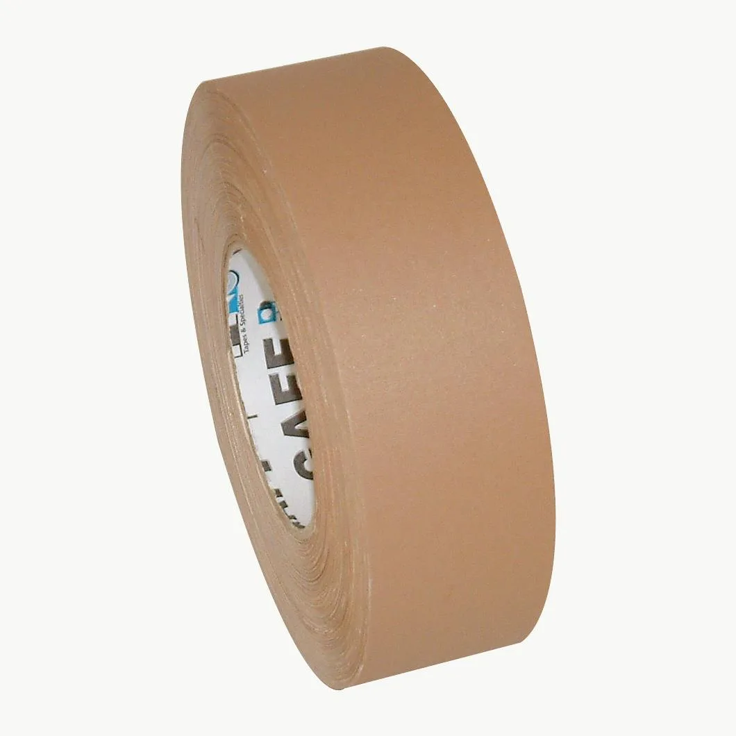 A roll of matte beige cloth tape, 48mm wide by 55 yards long