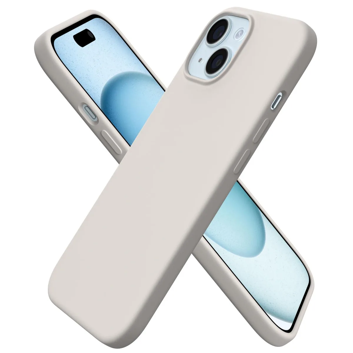 SOEWIOU SOEWIOU iPhone 15 Case 6.1 Stone Grey Silicone — product photo