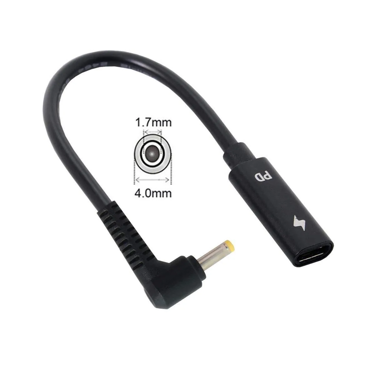 LORDWORLD LORDWORLD USB 3.1 Type-C to DC 4.0x1.7mm PD Cable 18-20V 65-100W — product photo