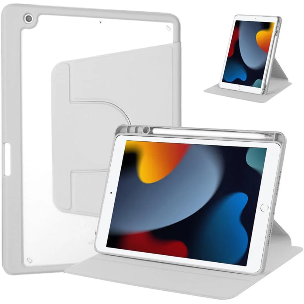 Timoom Timoom 360° Rotatable Clear Acrylic iPad Case 10.2" Gray — product photo