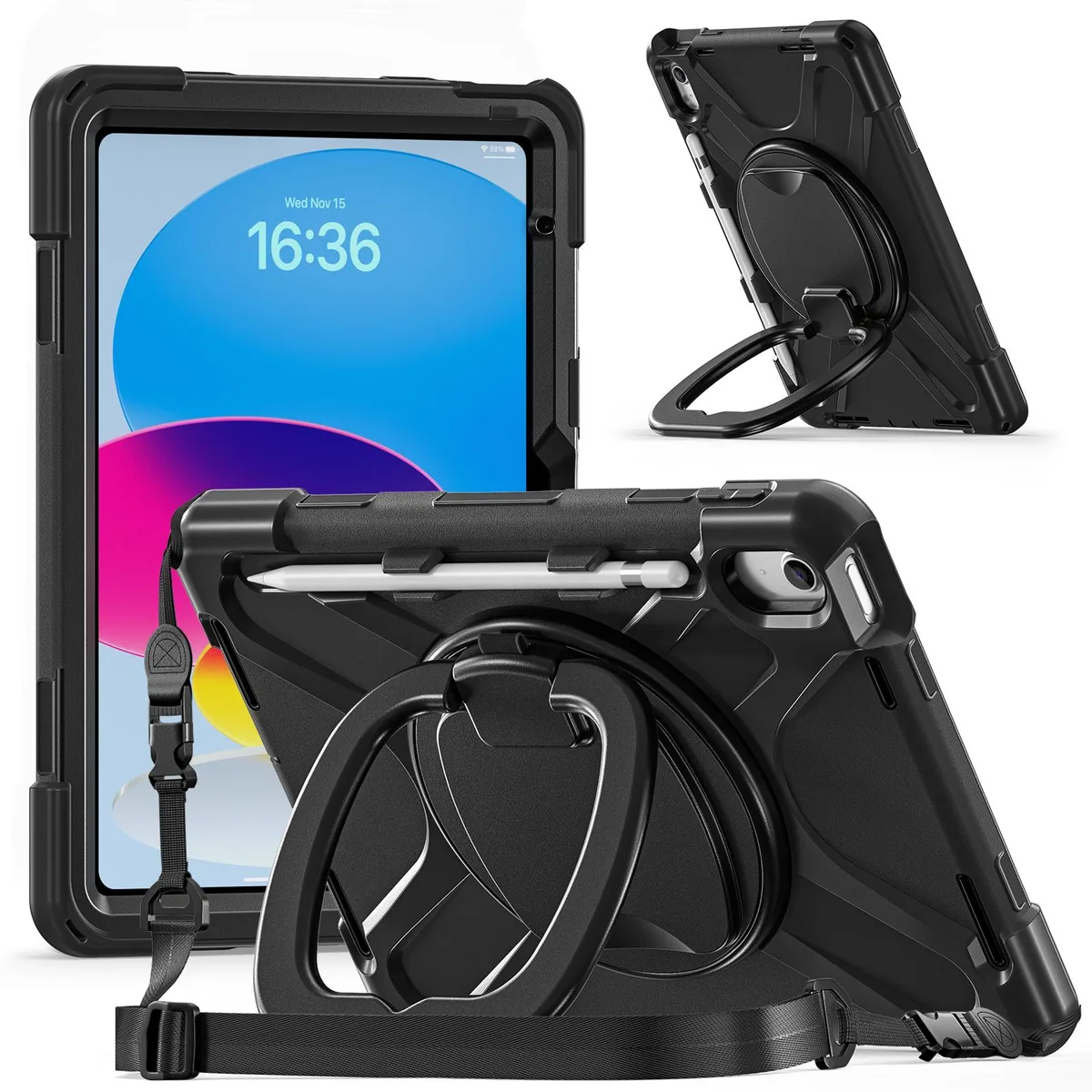 BONAEVER BONAEVER Case for iPad (A16) 11th/10th Gen 11/10.9 inch 2025/2022 Black — product photo