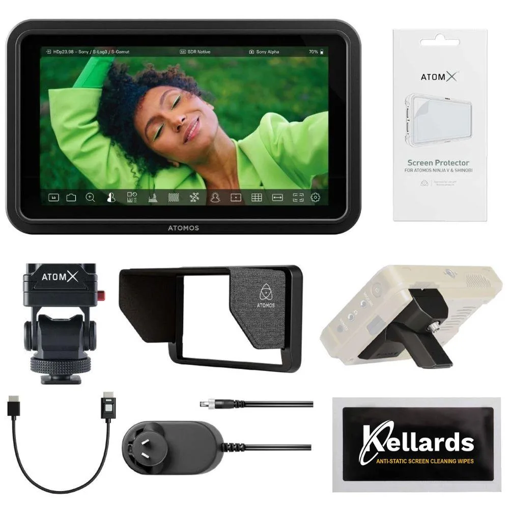 Atomos Atomos Shinobi II 5.2" HDMI HDR Monitor Bundle with Creator Accessory Kit and Screen Wipes — product photo