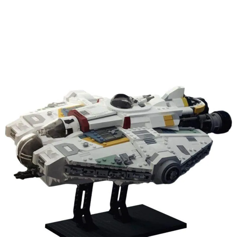 Boxed set of 1765 multi-colour plastic building bricks for a sci-fi spaceship model