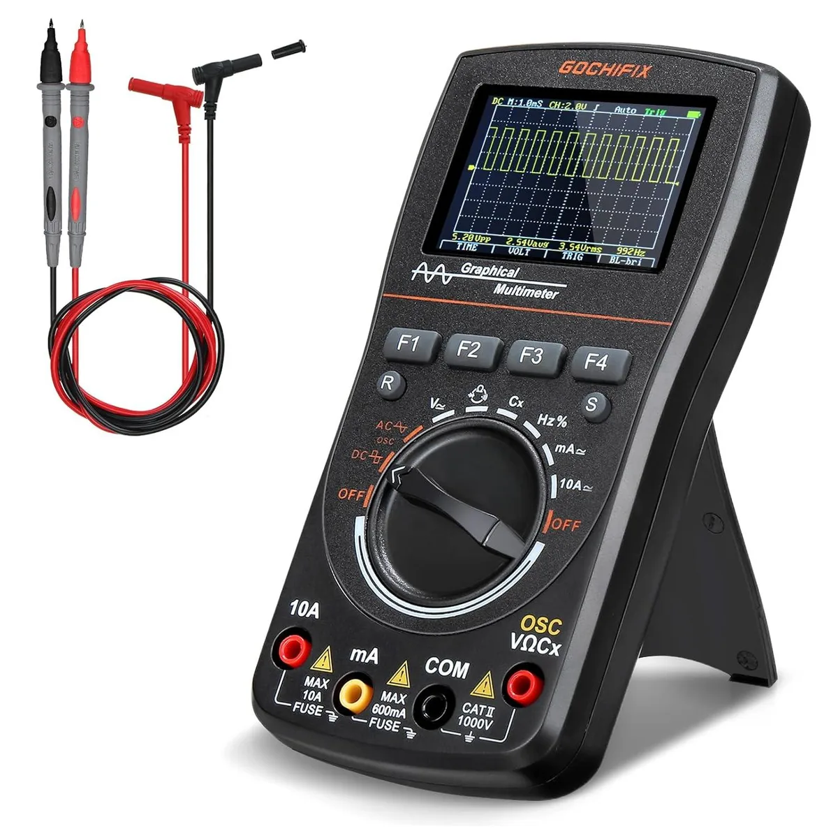 WUQ WUQ Handheld Oscilloscope Multimeter 10MHz 50MSa/s 6000 Counts 2.4in Colour Screen — product photo