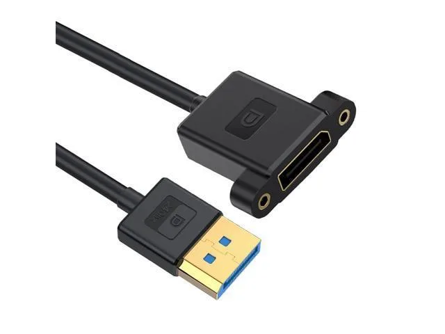 LORDWORLD LORDWORLD DisplayPort 1.4 Male to Female Extension Cable 30cm — product photo